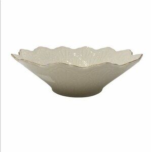 Lenox Gold Rim Textured Bowl Made in USA